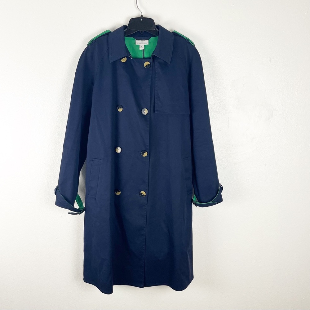 3.1 PHILLIP LIM x Target Navy Blue Double Breasted Belted Trench Coat Medium